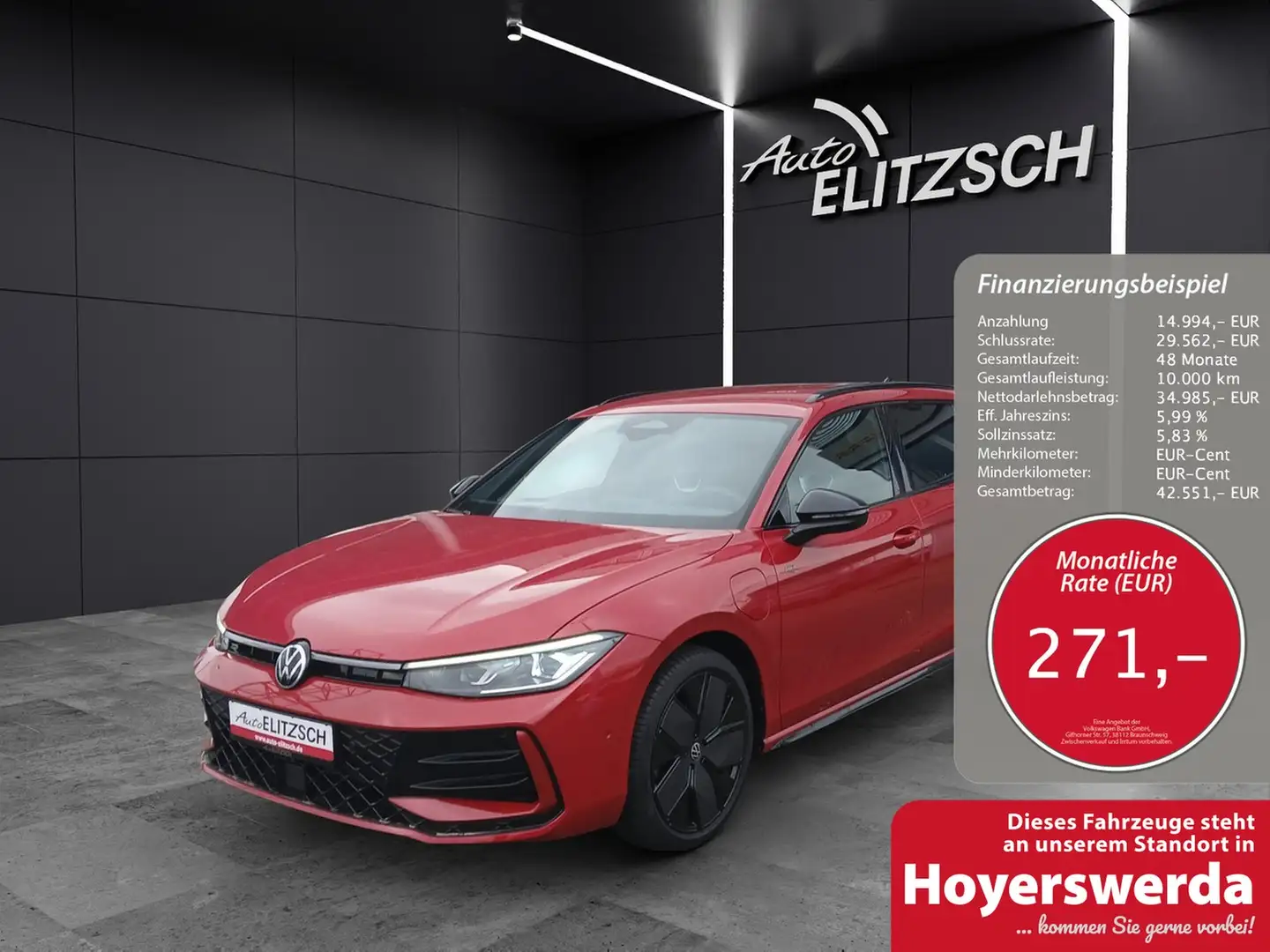 Volkswagen Passat R-Line eHybrid DSG IQ.Light ACC AHK SH Massage ... Rot - 1