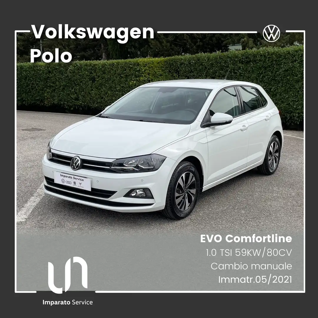 Volkswagen Polo 1.0 EVO Comfortline 59KW/80CV White - 1