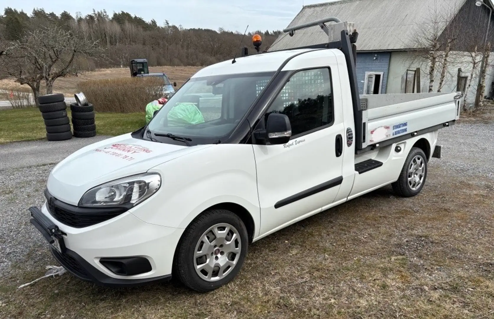 Fiat Doblo 1.3 mjt 3 posti work up cassone con gru 250kg Blanc - 2