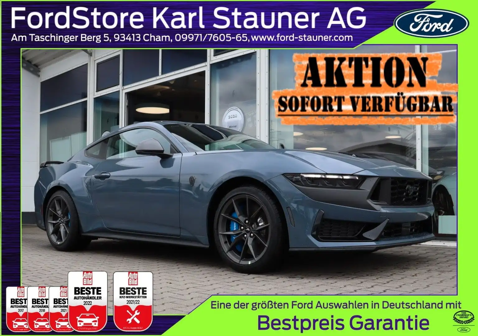 Ford Mustang Dark Horse Fahrwerk MagneRide 4,99% FIN* Blu/Azzurro - 1