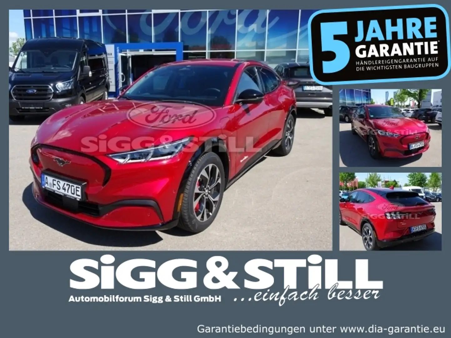 Ford Mustang Mach-E AWD Extended Range Premium PANO*B&O Красный - 1