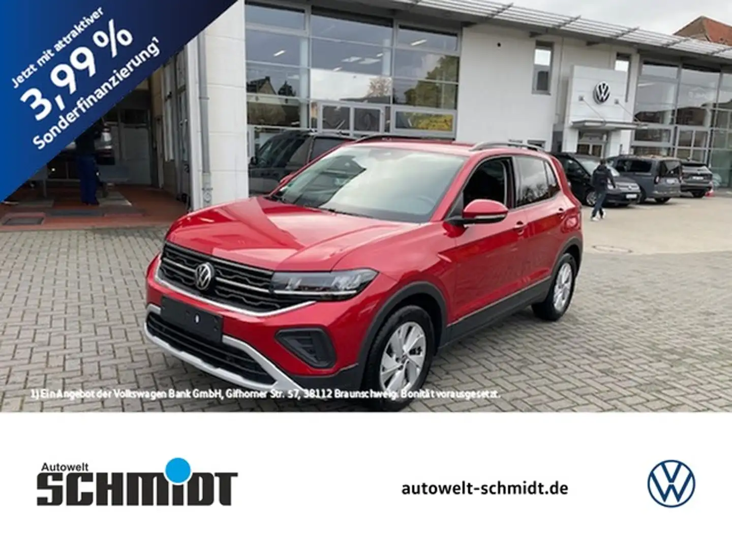 Volkswagen T-Cross 1.0TSi Life NaviPro R-Kamera LED Sitzheiz. Park... Rot - 1