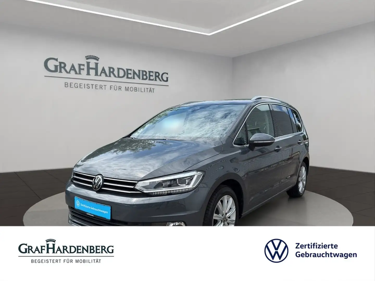 Volkswagen Touran Highline 2.0 TDI DSG 7Sitze AHK Navi LED Grau - 1