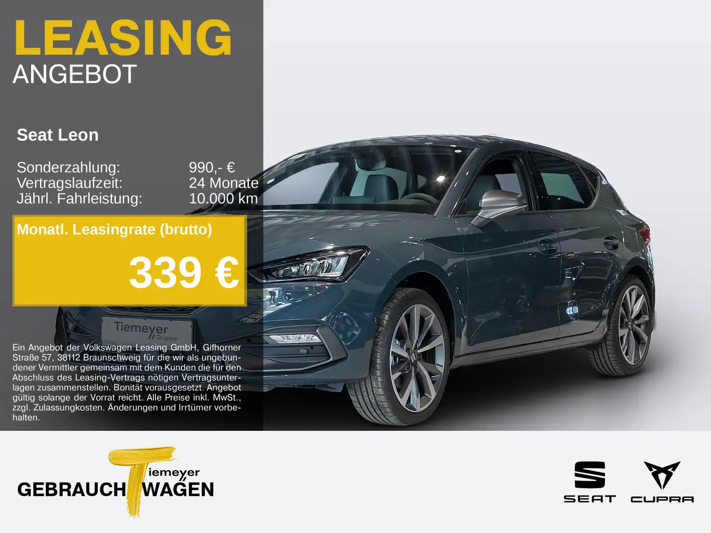 SEAT Leon 1.5 eTSI DSG FR REAR VIEW NAVI SITZHZ CLIMA Blau - 1