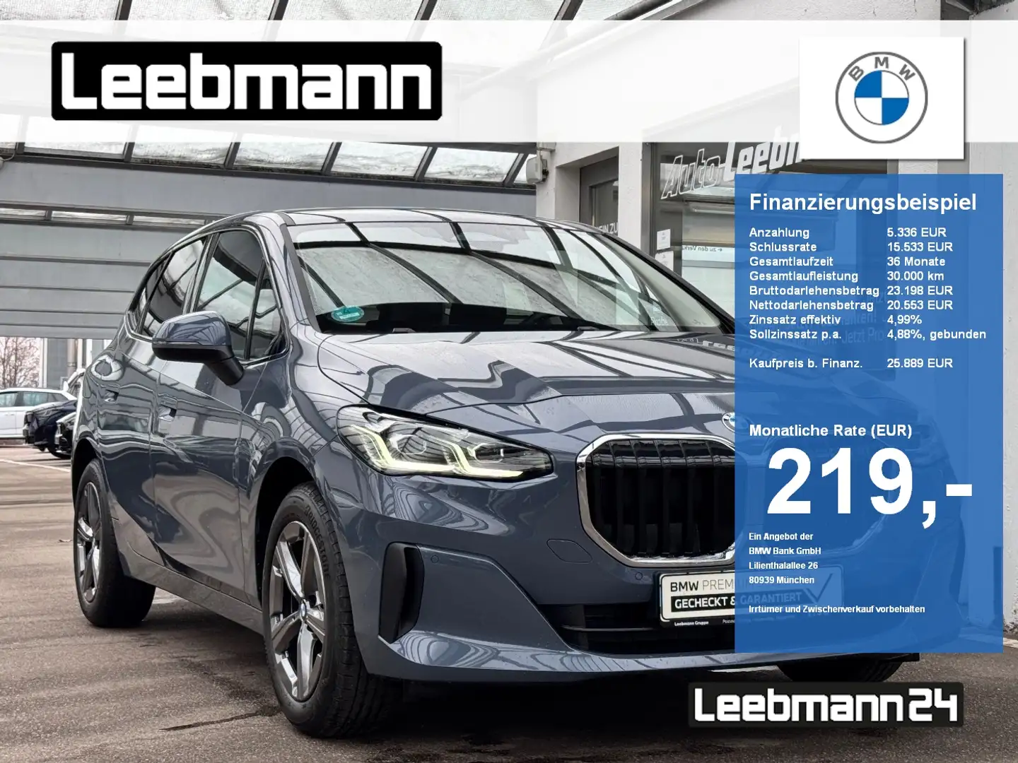 BMW 216 i Active Tourer Premium GARANTIE bis 10/2029 Grau - 1