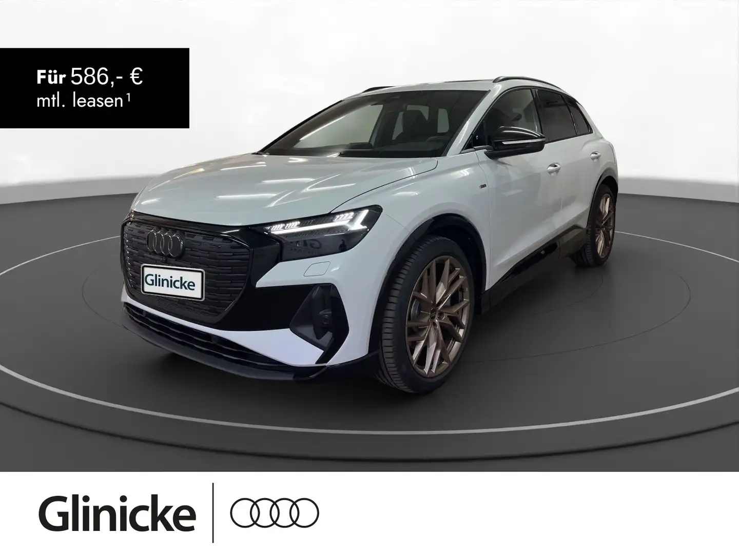 Audi Q4 e-tron 45 qu. AHK Pano Matrix LM 21" Navi Son Weiß - 1
