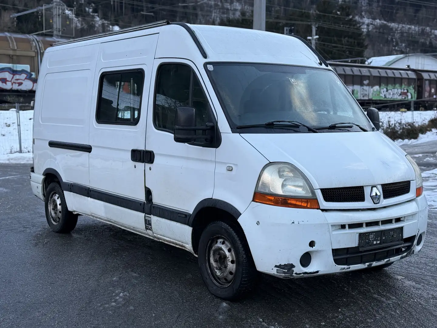 Renault Master 2,5 dCi TÜV 06/26 Kasten Hochdach Camper Weiß - 1