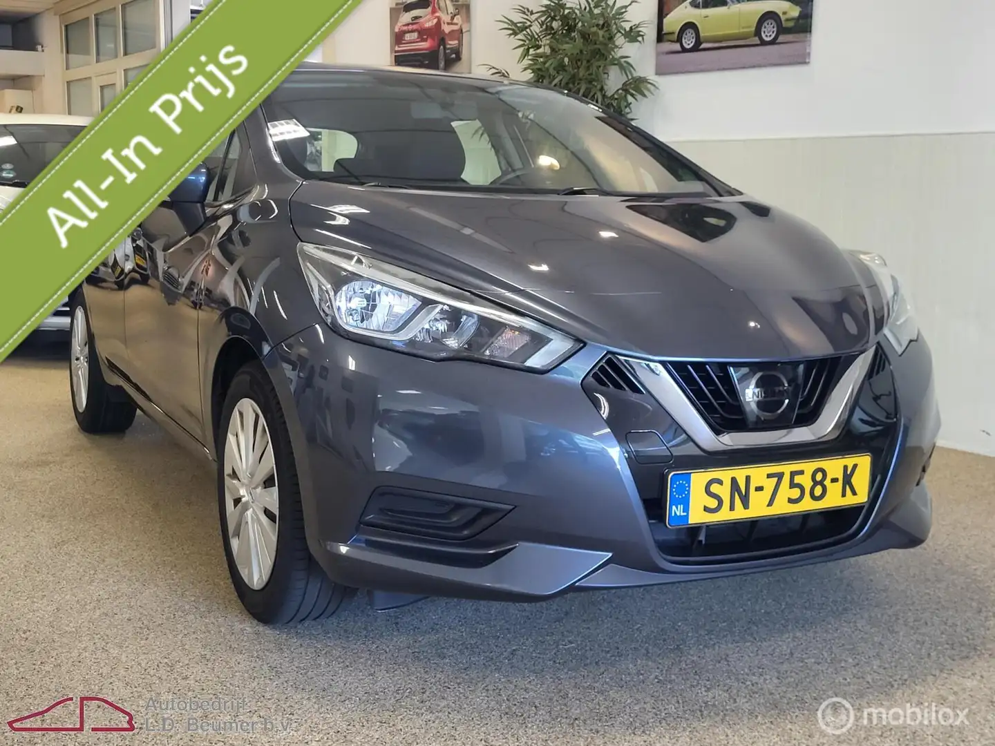 Nissan Micra 1.0 5drs Acenta Pack *NL, 1e EIG, APPLE CARPLAY RI Grijs - 2