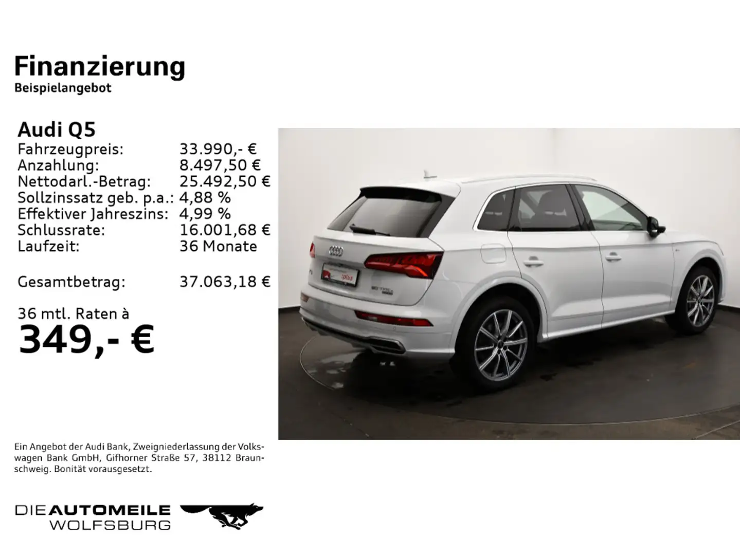 Audi Q5 2.0 TFSI S-tronic quattro Rückkam/Matrix/Spor Weiß - 2