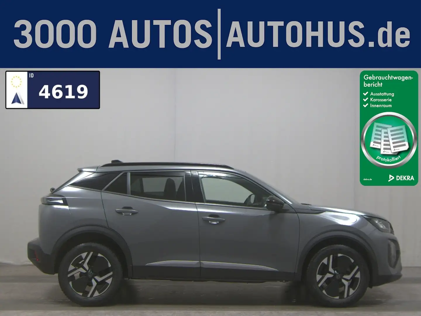 Peugeot 2008 1.2 PureTech Allure Navi LED T-Leder PDC Grau - 1