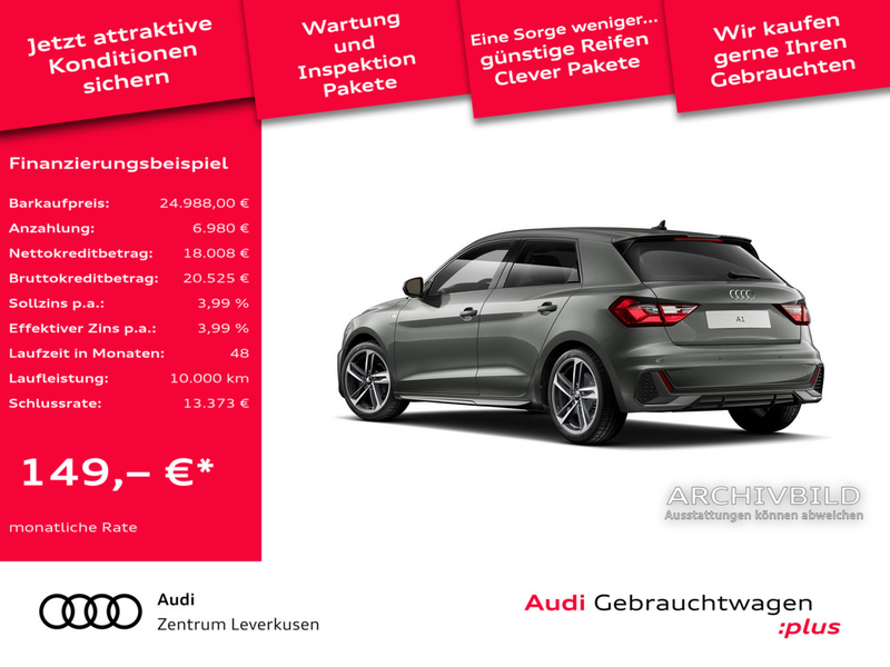 Audi A1 Sportback S line S-TRON VIRT SHZ CARPLAY P — photo 2