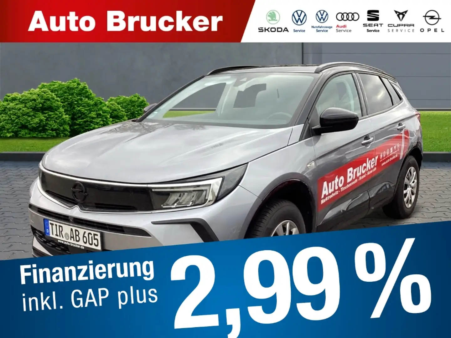 Opel Grandland X GS Line 1.2 Turbo AHK Alu LED Navi Grau - 1