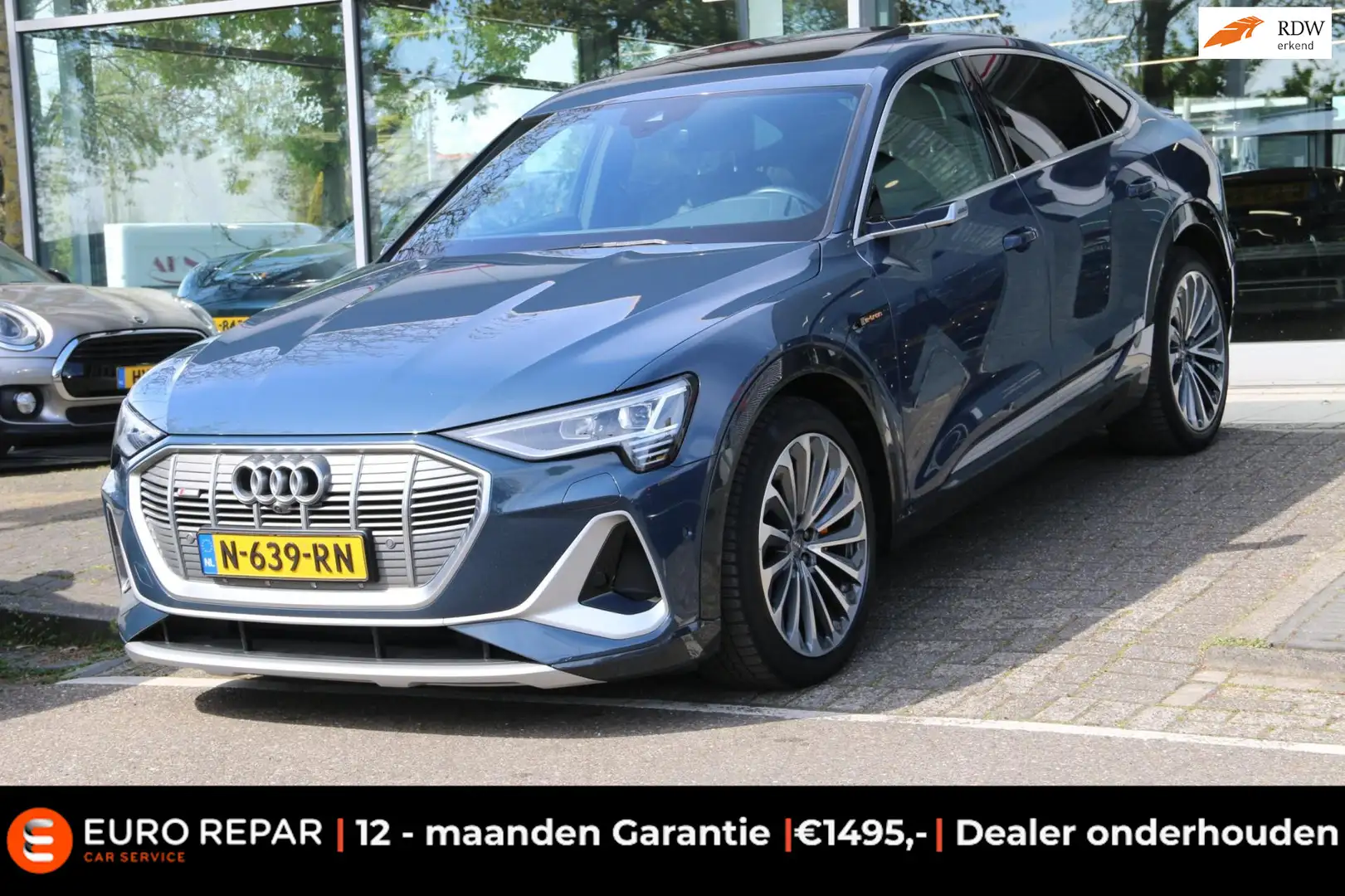Audi e-tron Sportback 55 quattro S edition 95 kWh BTW AUTO B&O Blauw - 1
