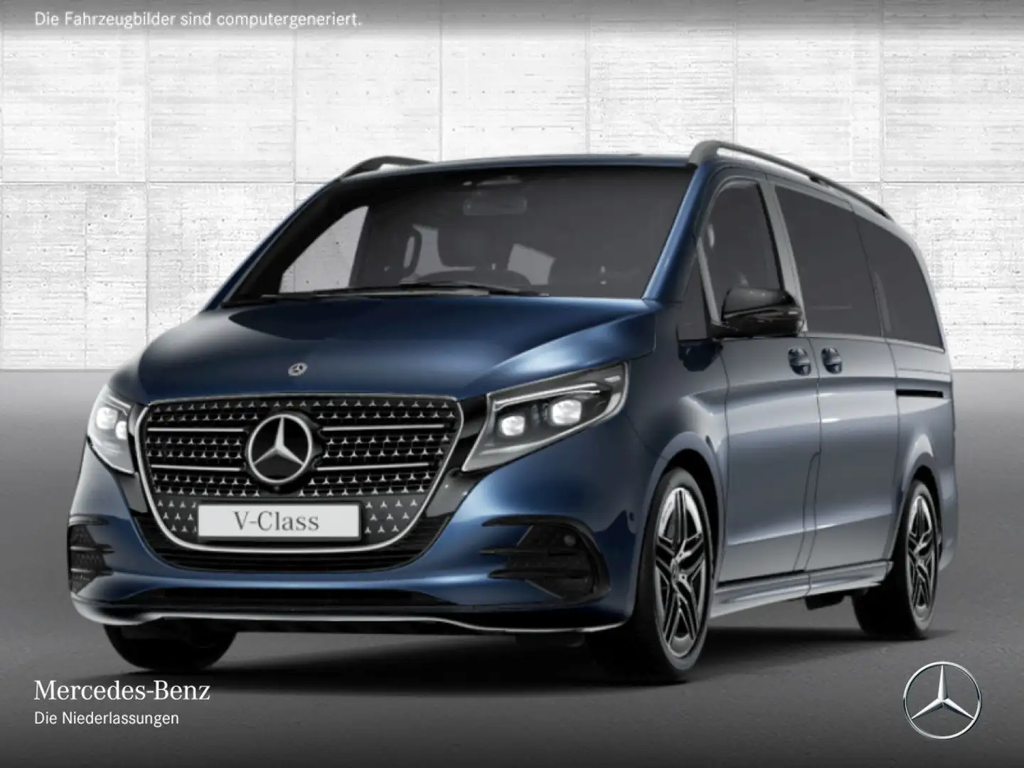 Mercedes-Benz V 300 d AVANTGARDE+AMG+9G+AHK+StandHZ+Klimaautom Blau - 2