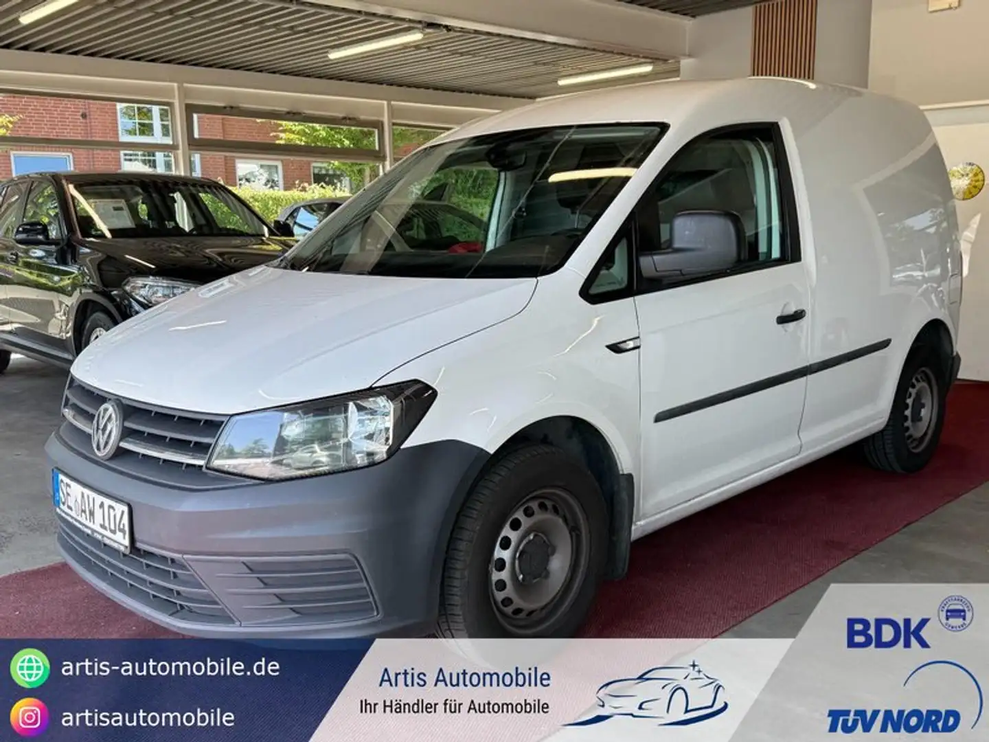 Volkswagen Caddy Nfz KASTEN*BMT*ANHÄNGERKUPPLUNG*STANDHZNG* Weiß - 1
