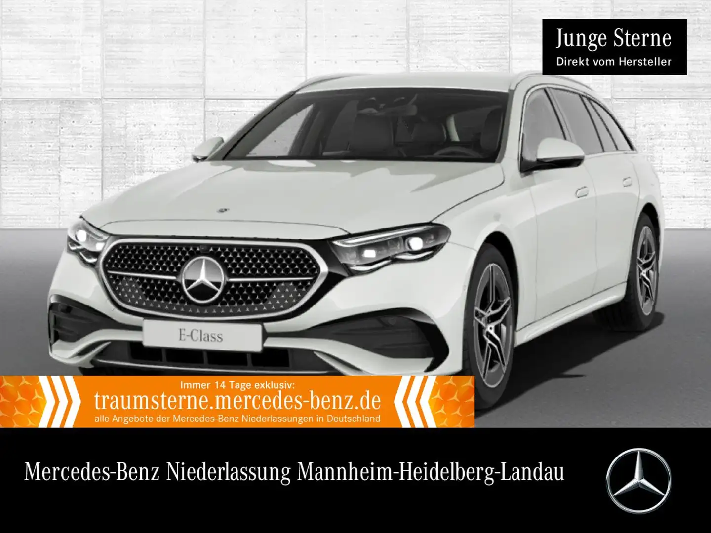Mercedes-Benz E 300 e T AMG Fahrass 360° Burmester Distr+ PTS 9G Weiß - 1