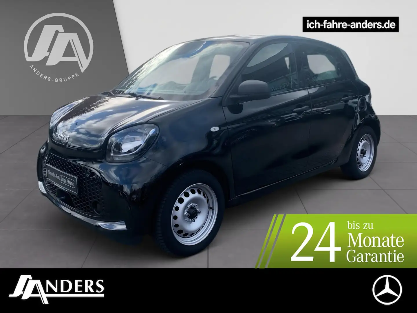 smart forFour EQ COOL&AUDIO+SHZ+Tempomat+22kW+DAB+BT Schwarz - 1