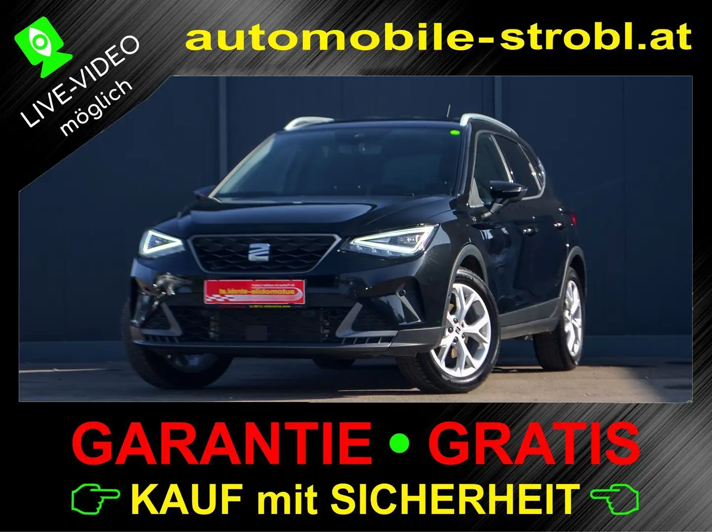 SEAT Arona TSI FR-Line * LED * Virt.C. * ACC * Werksgarantie Schwarz - 1