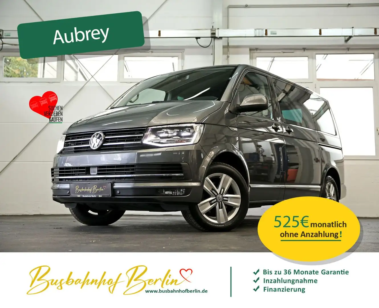 Volkswagen T6 Multivan Gen.Six DSG LED 2Sch.türen 1.Hand Gris - 1