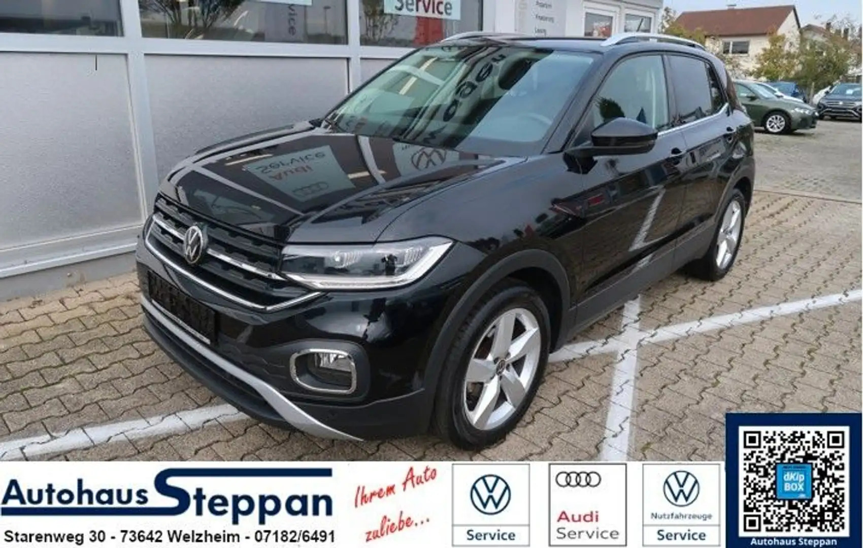 Volkswagen T-Cross 1,0 TSI Style +Spurhalteassi. +ACC +APP Schwarz - 1