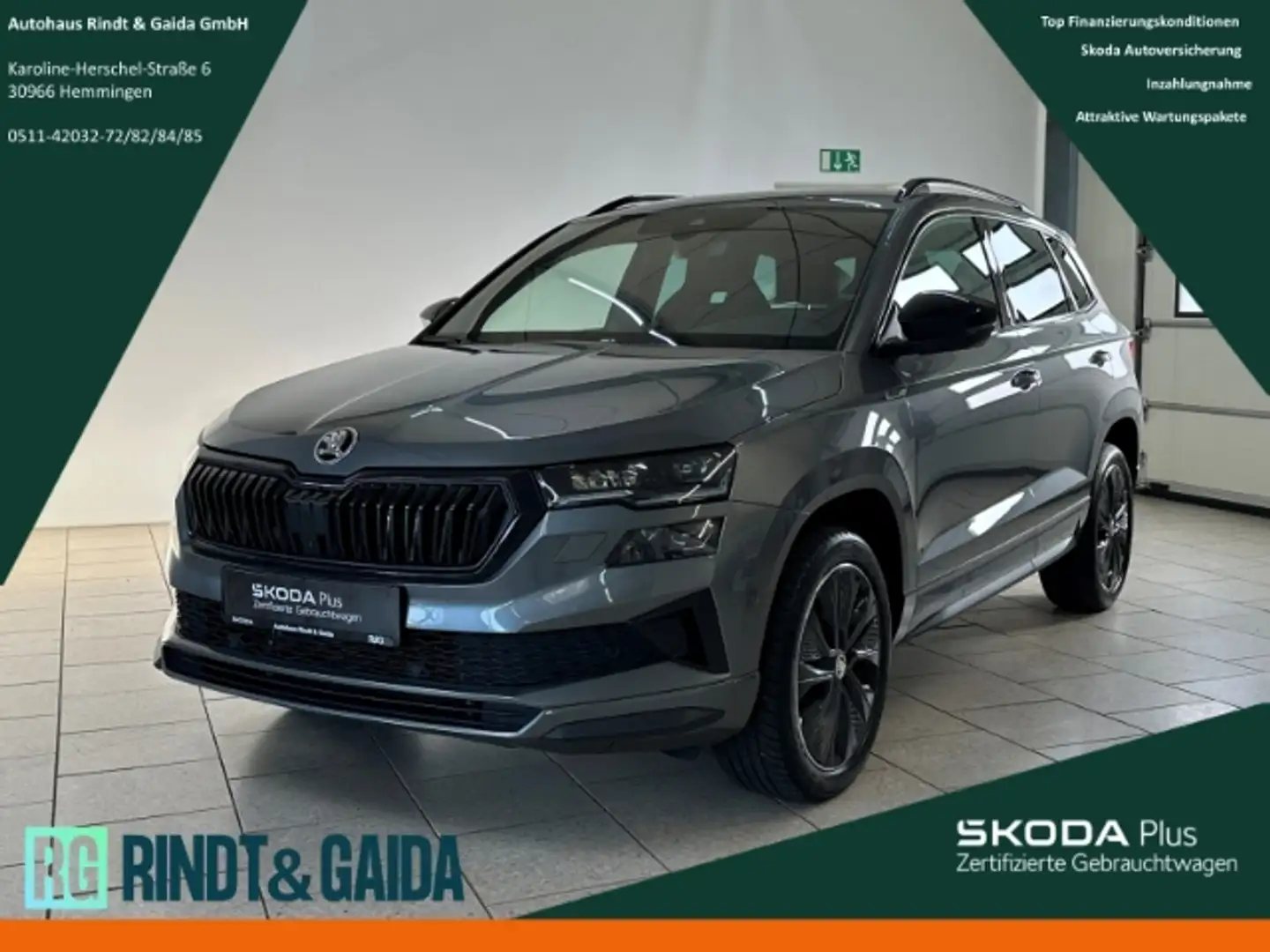 Skoda Karoq Sportline 1.5 TSI DSG 360° Kam Navi ACC Grau - 1