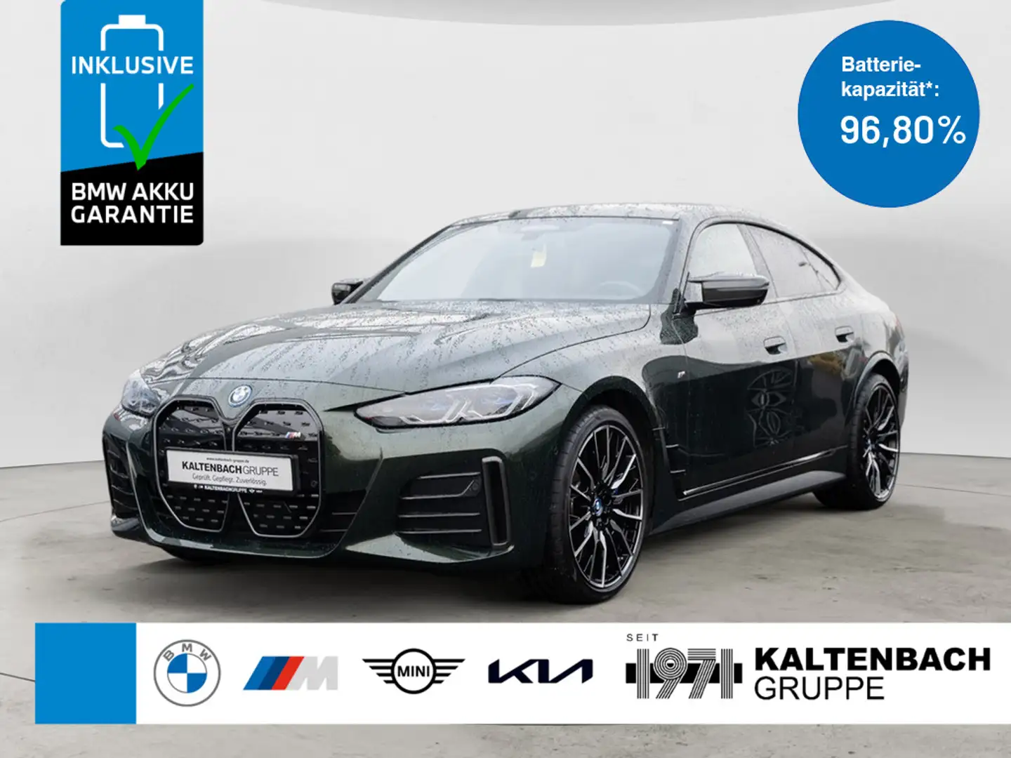 BMW i4 M50 Gran Coupe AHK 360° LASER LED ACC NAVI Grün - 1