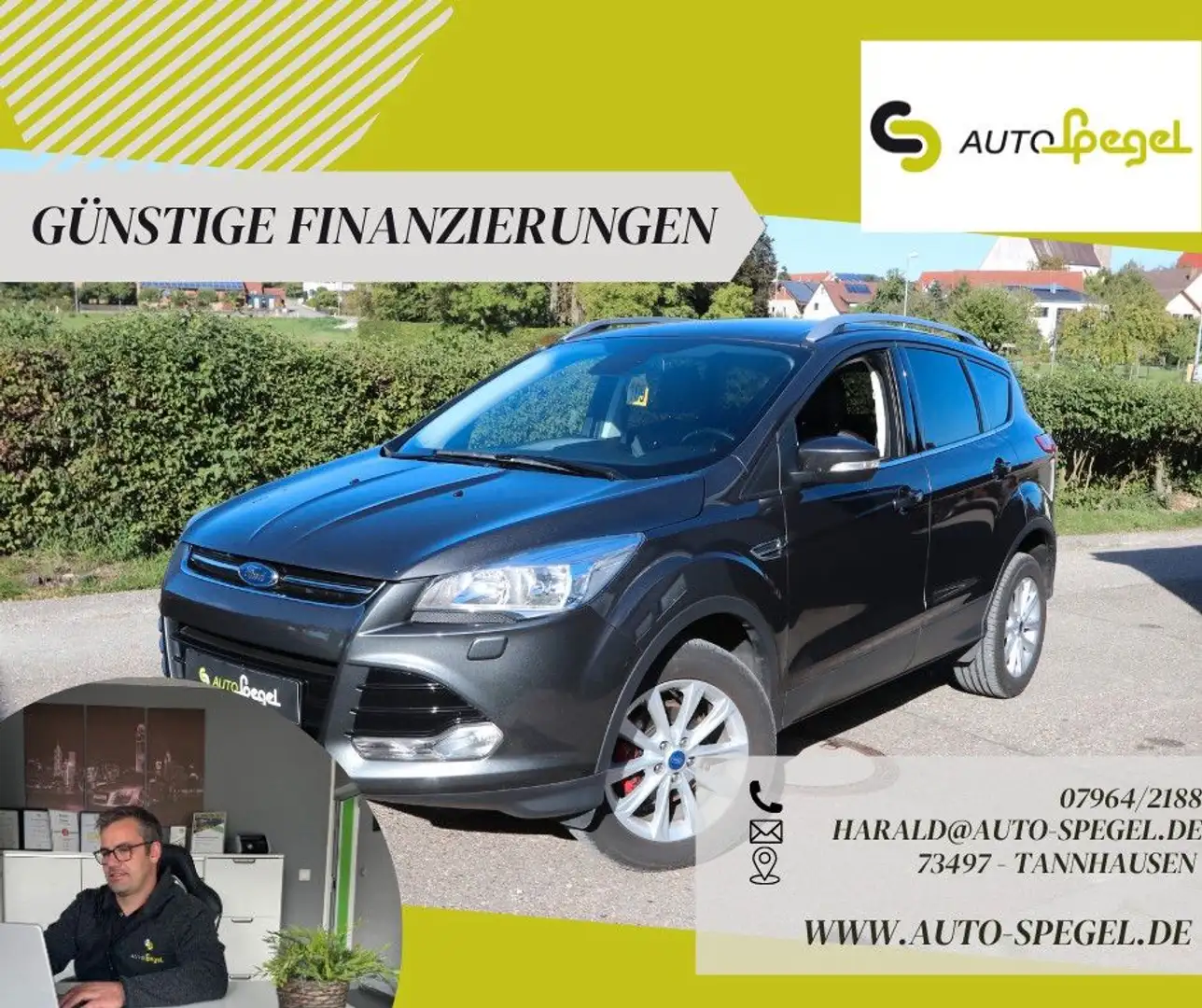 Ford Kuga Titanium AHK Kamera Navi SHZ beh.Frontschei Gris - 1