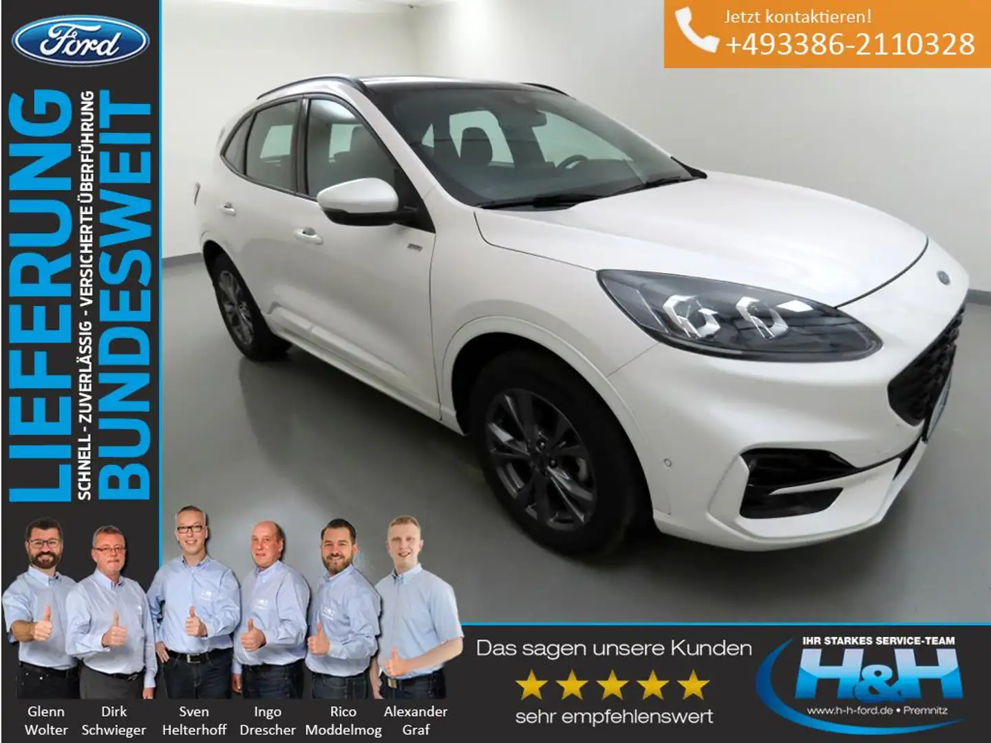 Ford Kuga 2.5 Plug-In Hybrid ST-Line LED+iACC+Pano Weiß - 1