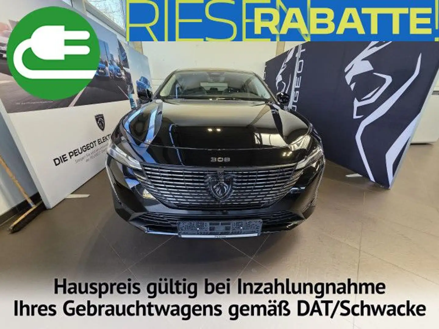 Peugeot 308 E- Allure Elektromotor 156 // R-KAMERA // TEMPO Schwarz - 1