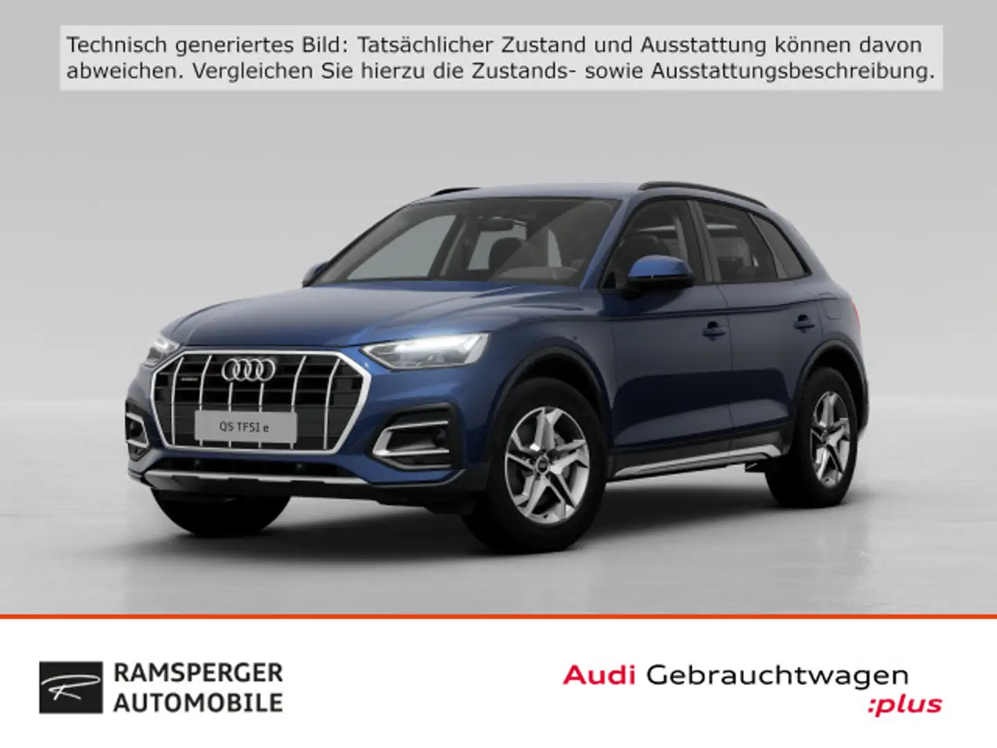 Audi Q5 TFSI 50 e quat. advanced ACC Navi AHK EPH+ Blau - 1