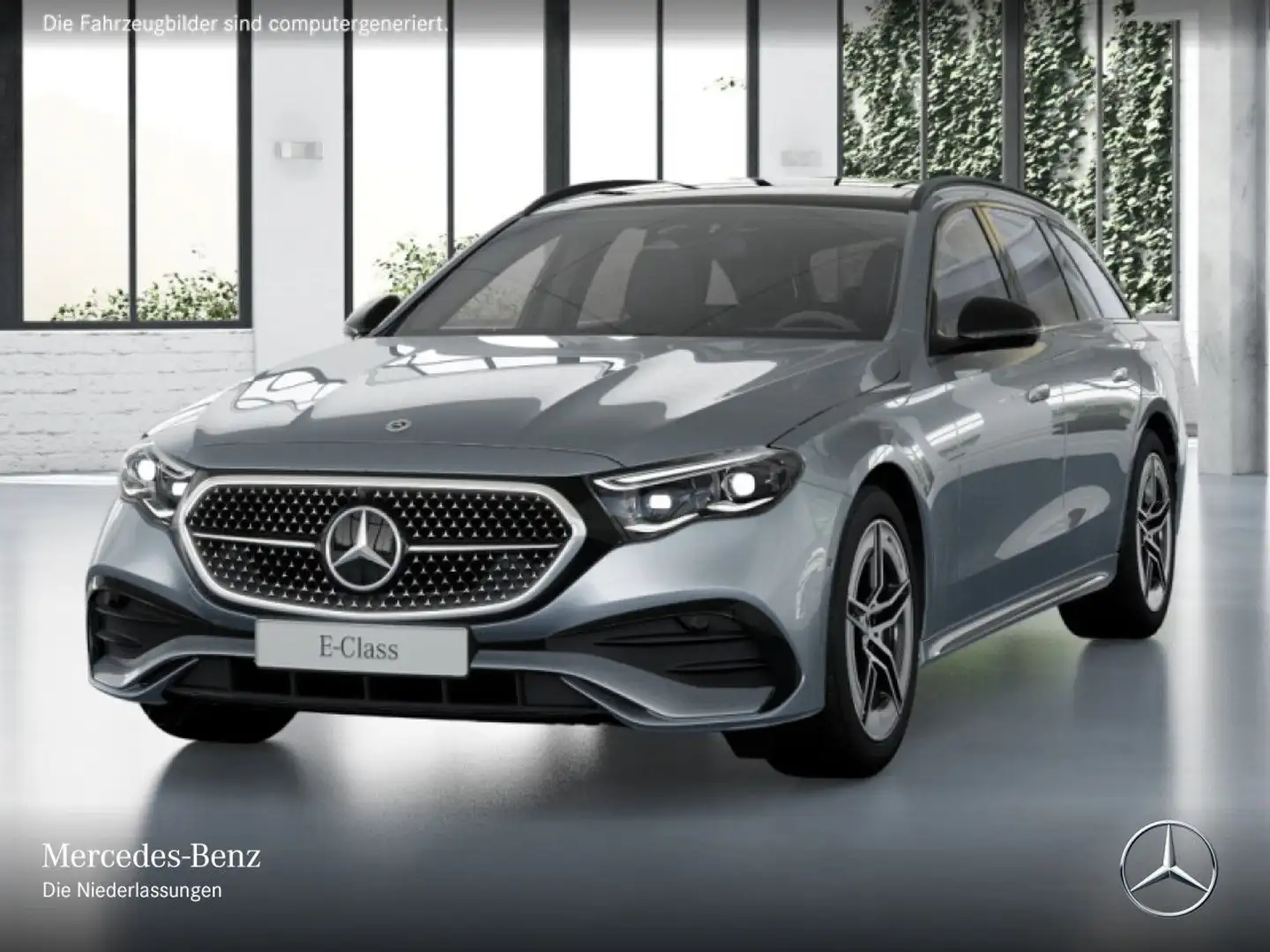 Mercedes-Benz E 220 d T AMG 360° Pano Burmester Distr. Night PTS Silber - 2