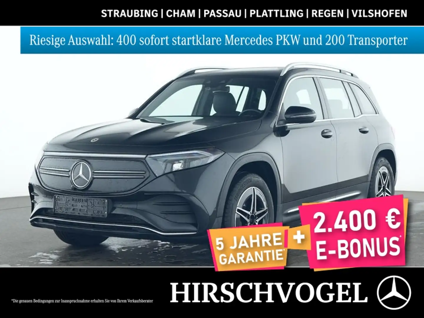 Mercedes-Benz EQB 300 4M AMG-Line+MBUX+Navi-P.+LED+Kam+PDC+SHZ Schwarz - 1