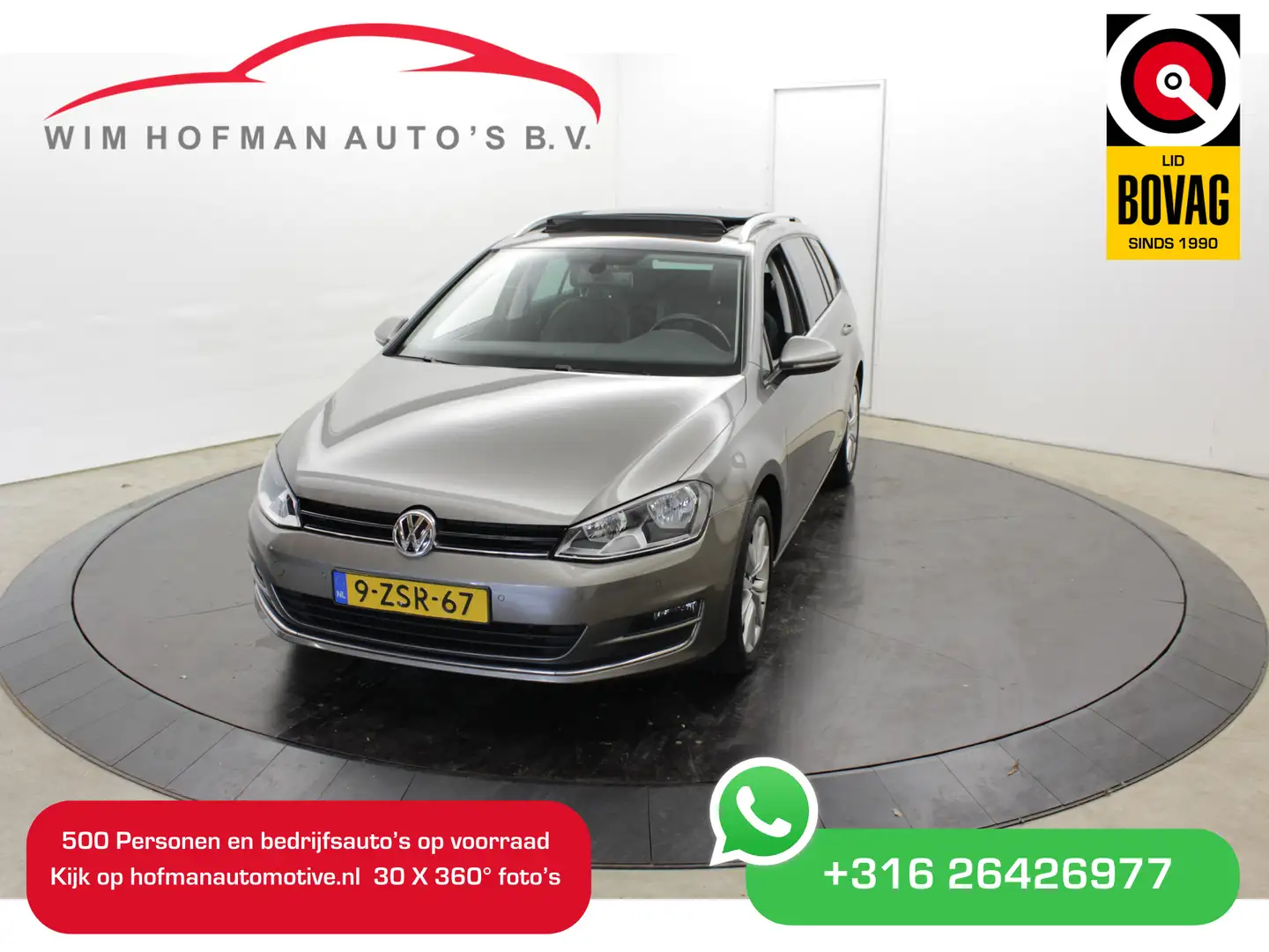 Volkswagen Golf Variant 1.4 TSI 124PK Panodak Trekhaak Camera Leer Automaa Bruin - 1