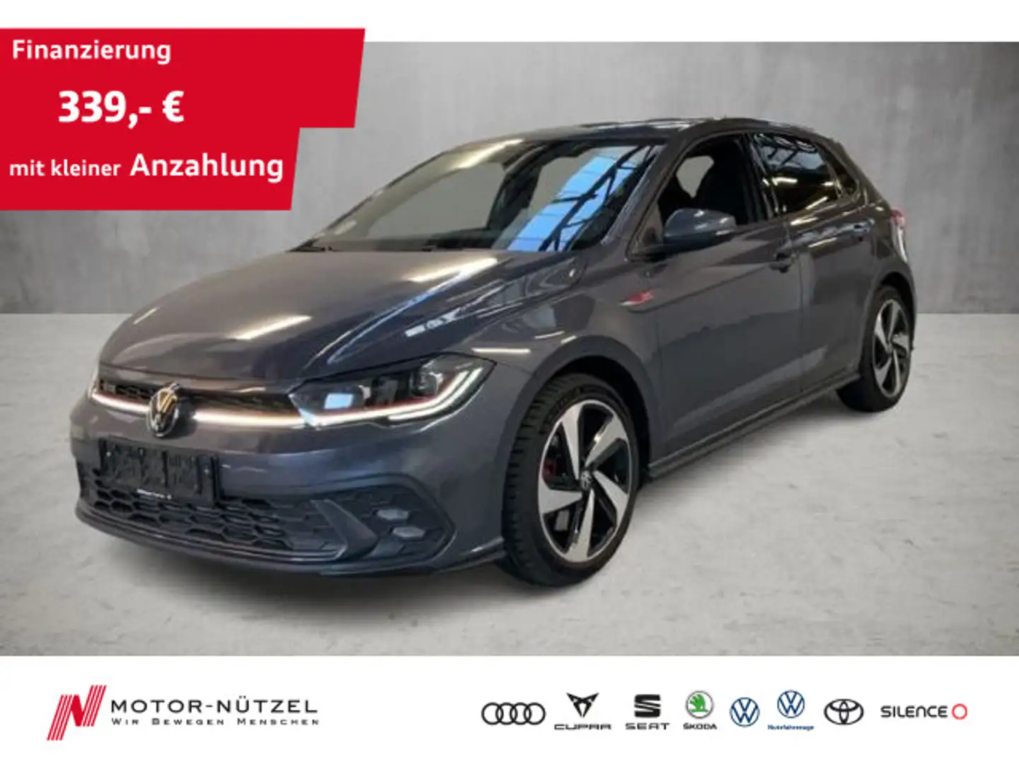 Volkswagen Polo GTI DSG MATRIX+ACC+APP+SHZ+PLA+MFL+DAB+17" Grau - 1