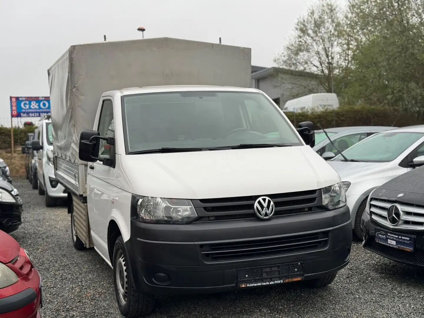 Volkswagen T5 Transporter T5  Pritsche*93.000 km*TÜV* Zahnriemen Neu* Wit - 2