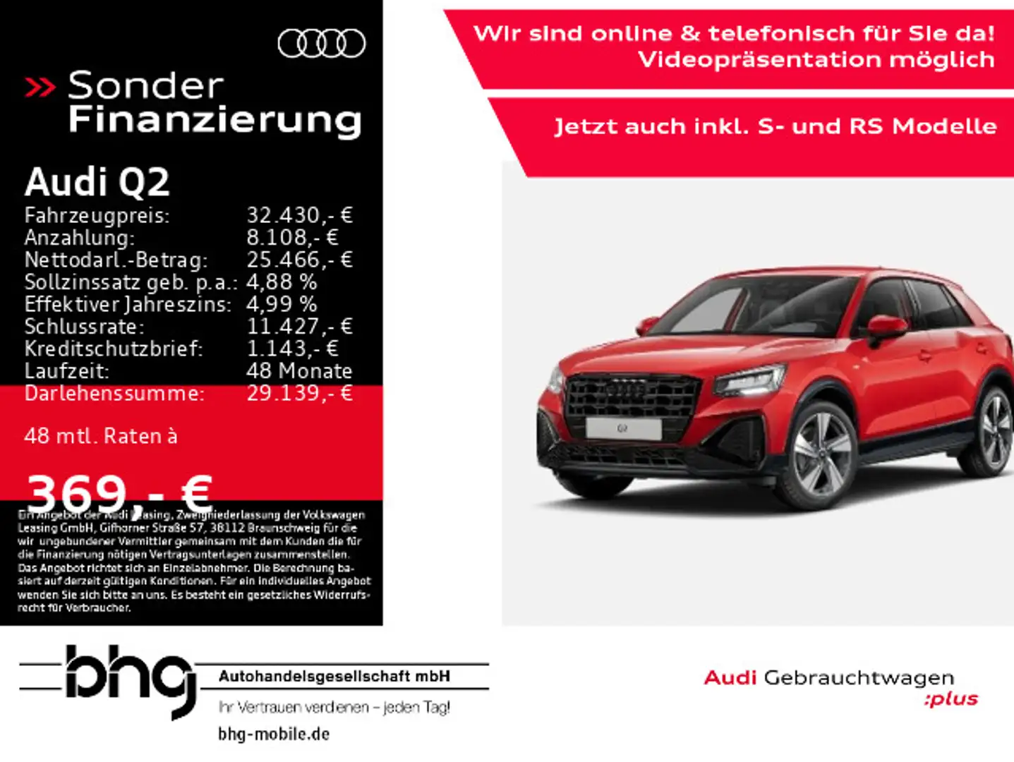 Audi Q2 35 TFSI S tronic S line Rot - 1