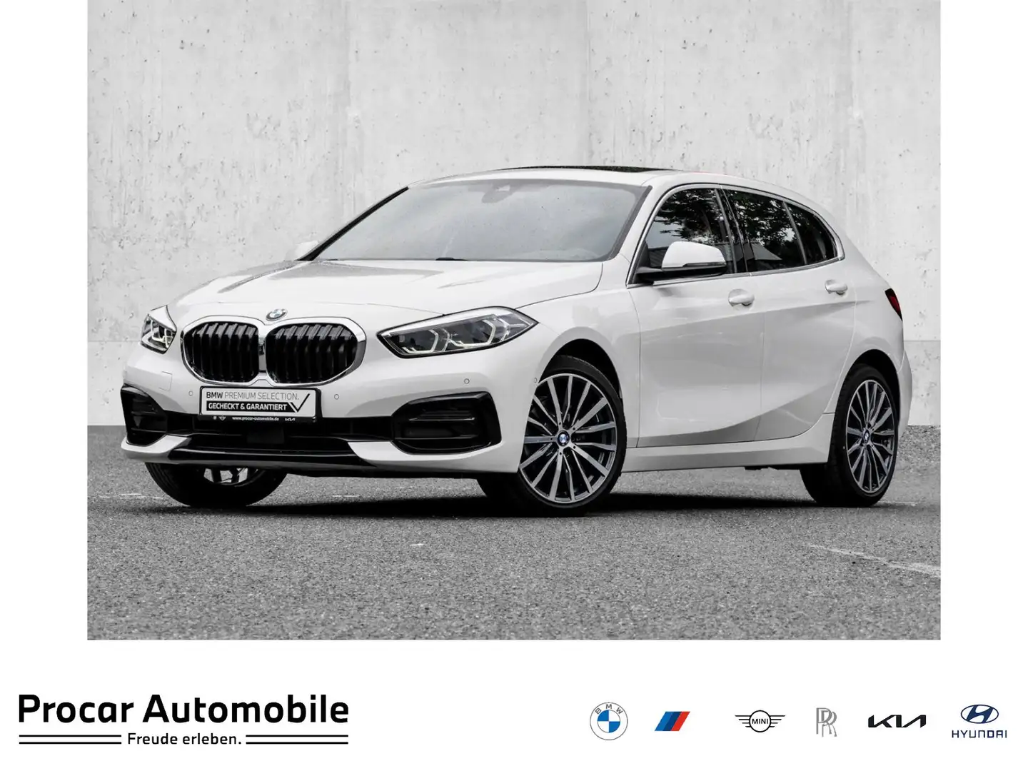 BMW 118 d SPORT LINE+PANO+DA+PA+HiFi+18" Weiß - 1