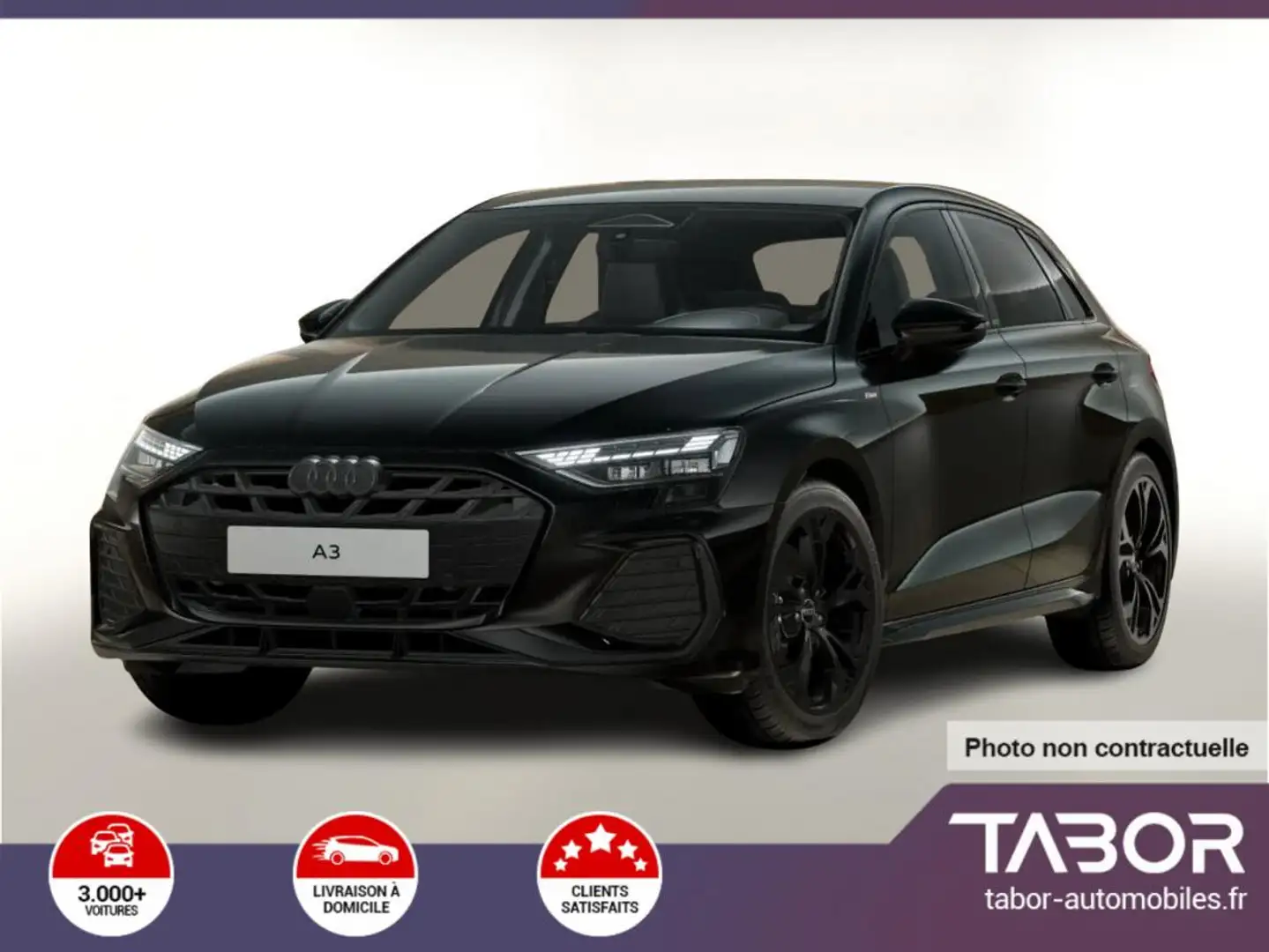 Audi A3 Sportback TDI 150 S tronic S line Nav Noir - 1