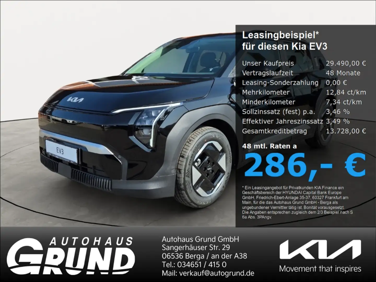 Kia EV3 AIR 58.3 WINTER-PAKET 436 KM RW NAVI WP Fekete - 1
