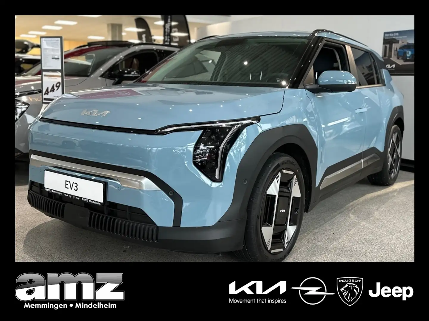 Kia EV3 81,4kWh Earth *Wärmepumpe*Navi*Rückfahrkamera Синий - 1