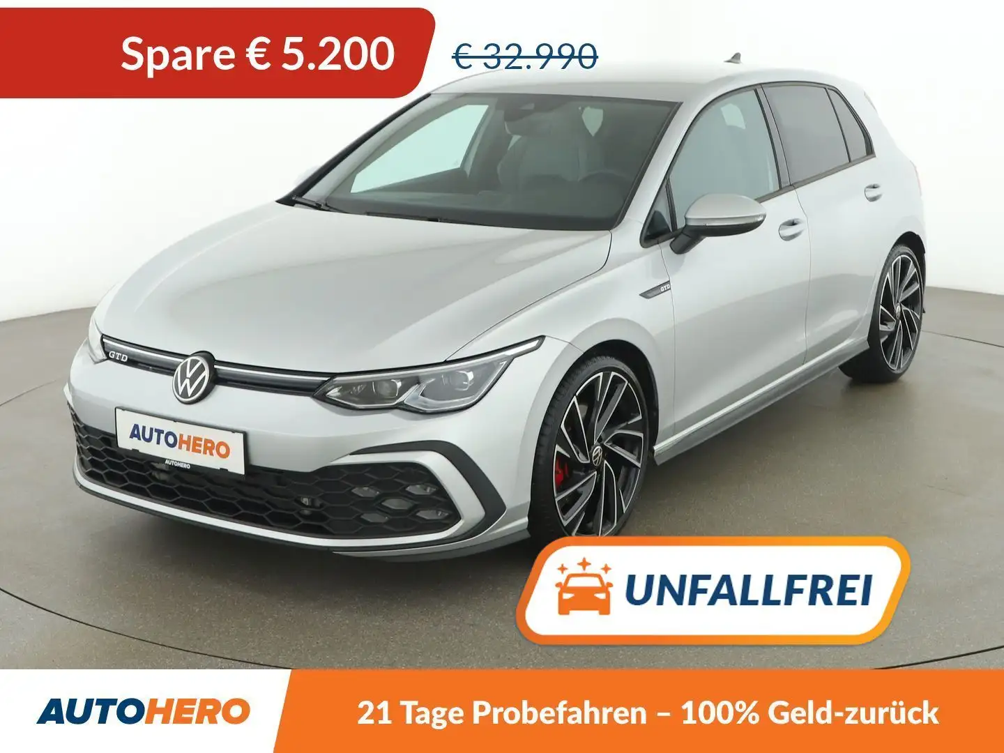 Volkswagen Golf 2.0 TDI GTD Aut. *ACC*SPUR*TOT*AHK*SITZBELÜFTUNG* Gris - 1