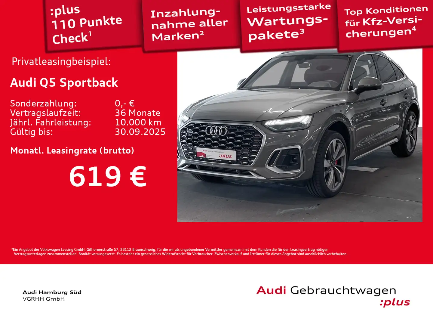 Audi Q5 45 TFSI qu. S tronic 2xS LINE/LM21 Grijs - 1