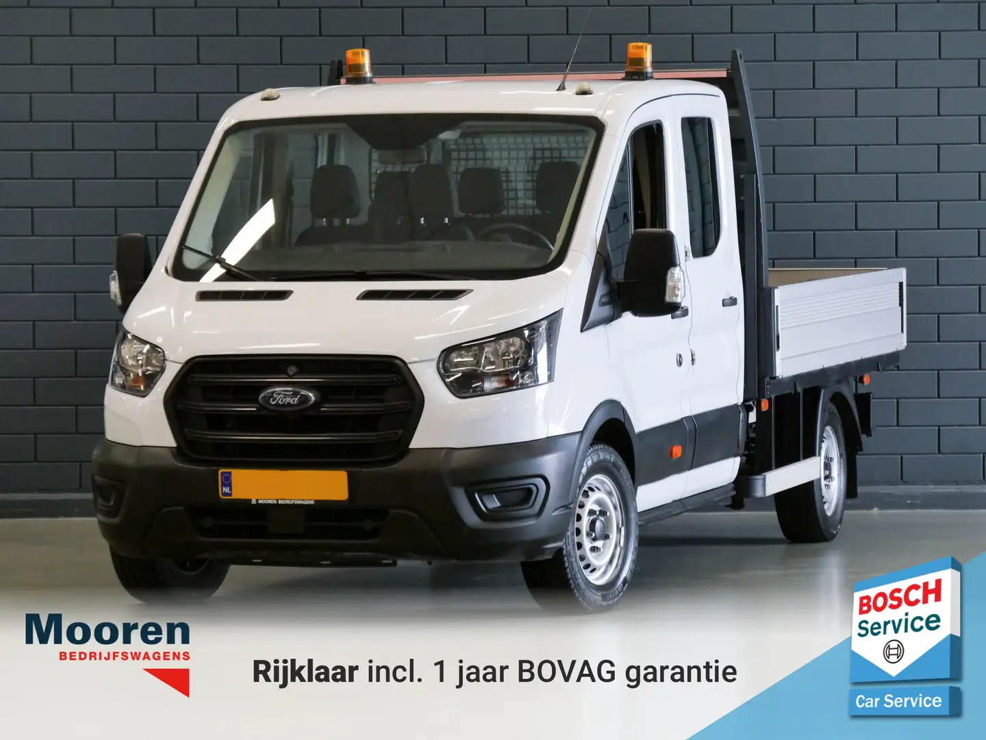 Ford Transit 350 2.0 TDCI L3H1 Dubbele Cabine Ambiente OPEN LAA Wit - 1