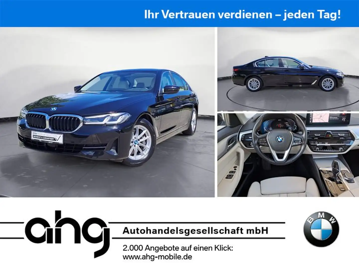 BMW 545 e xDrive Aktivlenkung ACC Head-Up Leder PDC Schwarz - 1