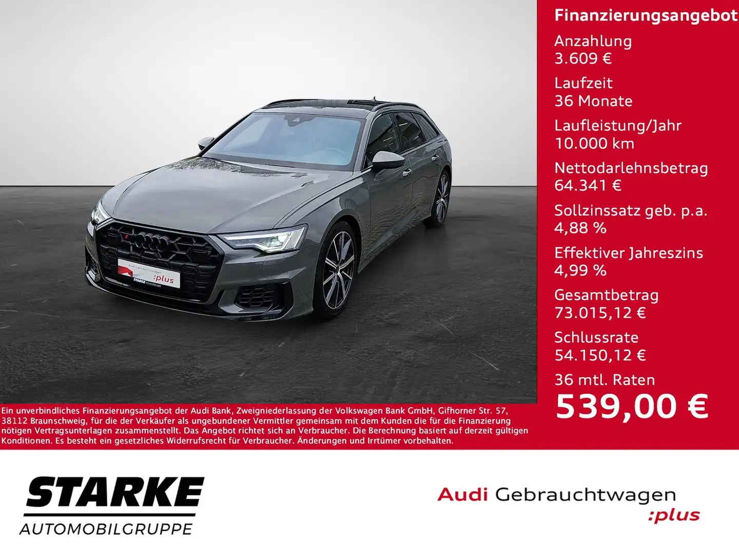 Audi S6 Avant TDI tiptronic quattro NaviPlus Matrix AAS... Grau - 1