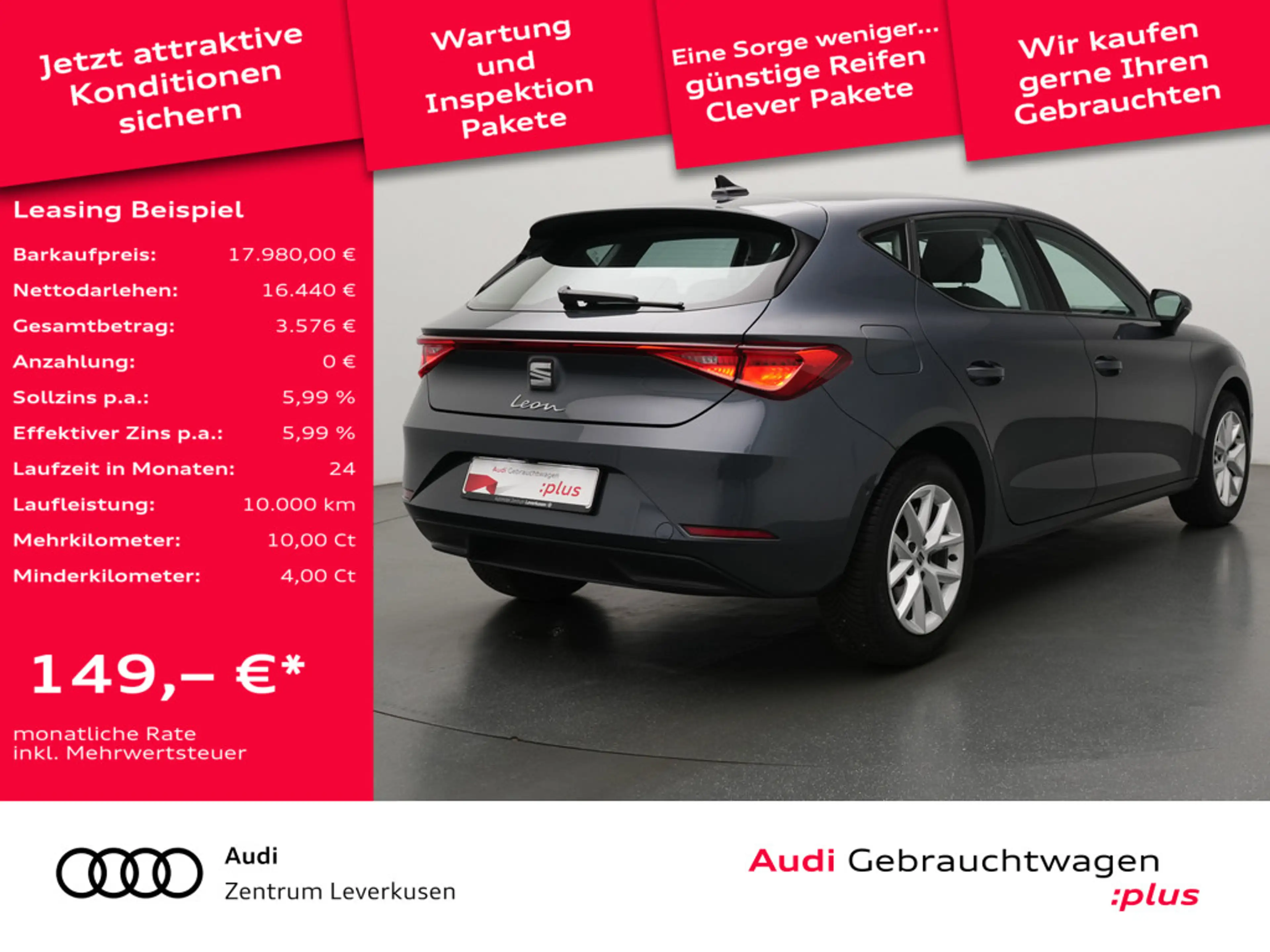 SEAT Leon Style KAM ACC PDC SHZ LED KLIMA — photo 2