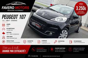 107 1.0i Active / 1ere main / GARANTIE 12 MOIS