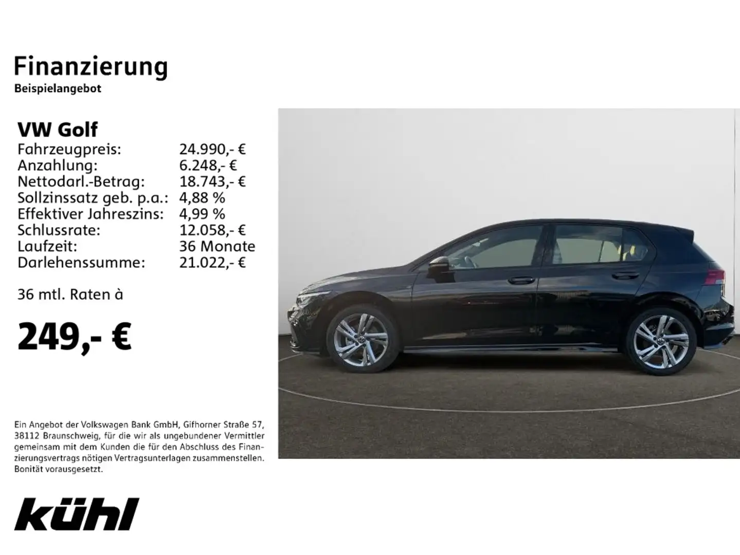 Volkswagen Golf VIII 1.5 TSI R-Line AHK,LED Schwarz - 2