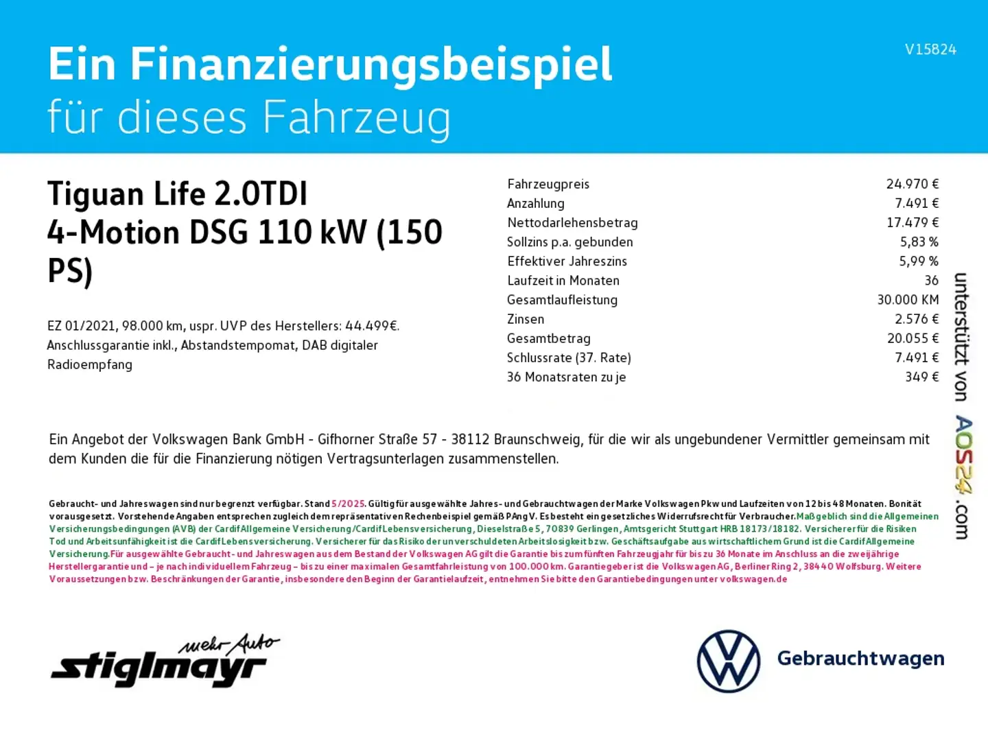 Volkswagen Tiguan Life 2.0TDI 4-Motion DSG AHK+DAB+LED+NAVI Schwarz - 2