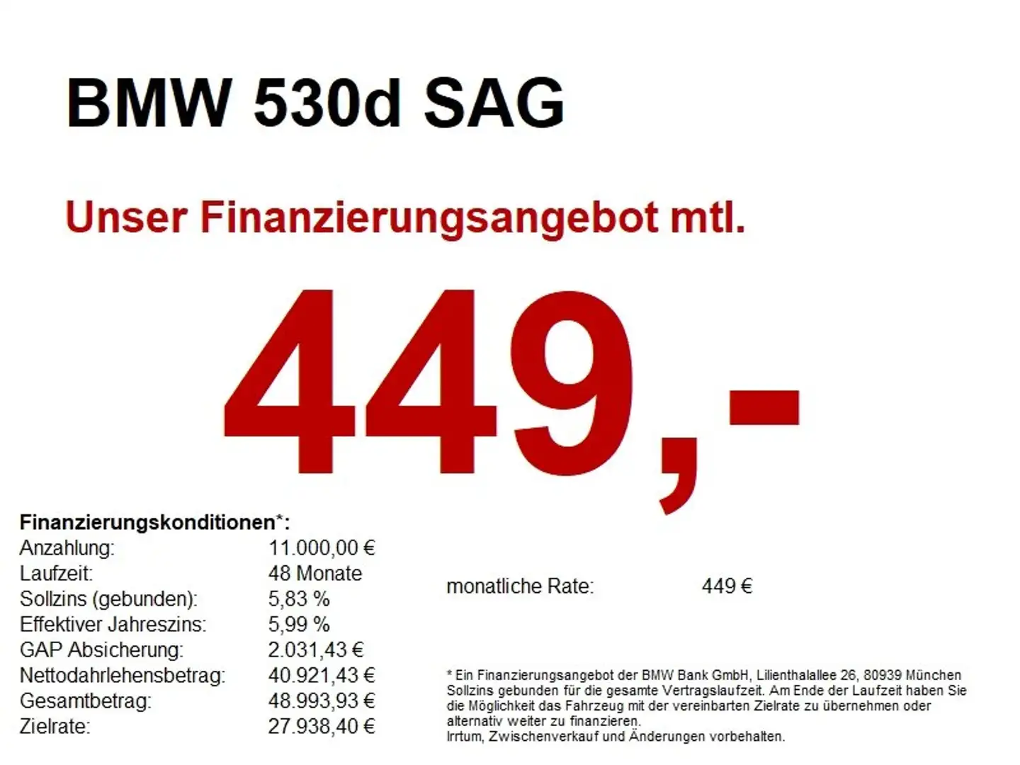 BMW 530 d SAG M Sport AHK/HUD/4xAC/CAM/M-Bremse/AMBI Schwarz - 1